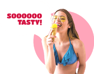 Girl eating ice cream